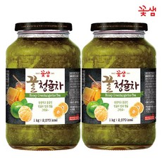 꽃샘 꿀 청귤차 (액상차 과일청 홈카페), 2개, 2개, 1kg, 1개입