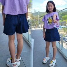 주니어데님치마바지