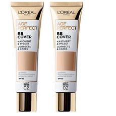 독일 로레알 SPF50 에이지 퍼팩트 비비크림 30ml 2팩 - 02 Light Beige, 2개