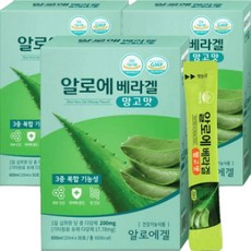 녹십초 알로에 베라겔 망고맛(총 90포) 3개월분 200mg 면역다당체, 4개