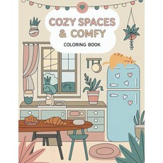 Cozy Spaces & Comfy Coloring Book [paperback], Cozy Spaces & Comfy Coloring B