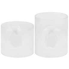 구피먹이통 POPETPOP 2pcs 플로팅 투명 수족관 링 아크릴 생선, 2개