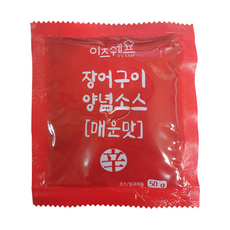 이츠쉐프 장어양념소스 일회용 매운맛 50g, 20개