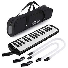 Eastar 32 키 멜로디카 악기 키보드 소프라노 (마우스 피스 포함) 휴대용 가방 검정, One Color_32 Key, One Color, 상세 설명 참조0
