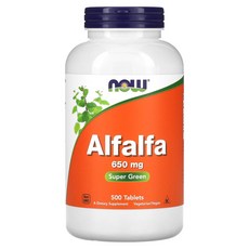 NowFood 알팔파 650mg 500 타블렛, 1개, 500정