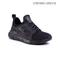 Emporio Armani EA7 A-레이서 리플렉스 블랙 스니커즈 X8X057-XCC55_M620