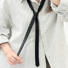 넥타이 여성 슬림 롱 기본 타이 얇은 실크 새틴 스카프 패션 소품