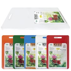 미진 가정용 도마 G10호 550 x 355 x 12mm 주방 식당 칼라도마, 적색, 1개