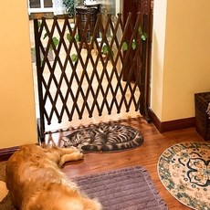 애견 실내 문앞 안전 나무 울타리 펜스 고양이 강아지 애견문 안전문, 화이트, 150cm, 1개