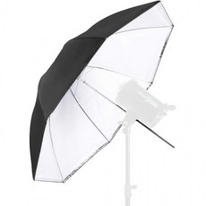 조명 엄브렐러 우산 반사판 실버 블랙 스트로보 장비, 1개