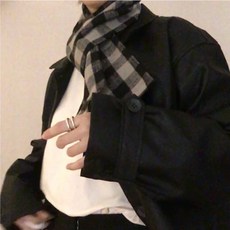 [CAND] 폴로 깅엄 체크 NO1 목도리 보풀없는 면 코튼 짧은 미니 숏 쁘띠 머플러