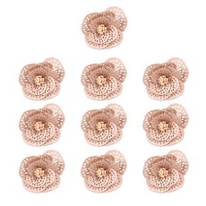 FWT Blesiya 10x DIY 장식 코사지 꽃 호텔 연회 장소 레이아웃 장식, 설명한대로, 천, 베이지 색