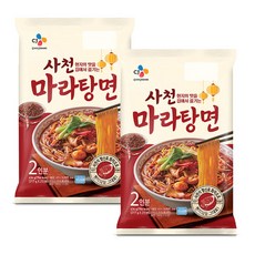 (냉장)cj제일제당 사천마라탕면 2인분x2개, 1세트