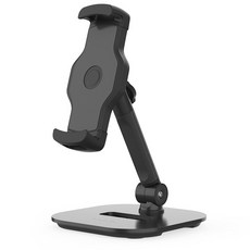 태블릿PC 아이패드 갤럭시 탭 거치대 휴대폰 지지대 거치대 만능-15109, 단일옵션, 03.블랙하프데스크-207D