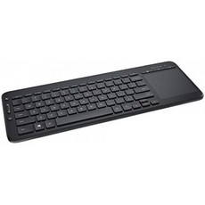 Microsoft 올인원 미디어 키보드 (트랙 패드가있는 키보드 독일어 QWERTZ 키보드 레이아웃 검은 색 무선), 단일상품, 단일상품