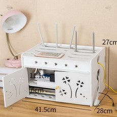 공유기 선반 WIFI 가리기 공벽 독창적 벽걸이 고정기 배선판 수납함 무타공 지붕, S61 -삼층 와이드 （판재 두꺼운