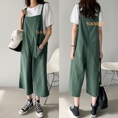 린넨멜빵반바지