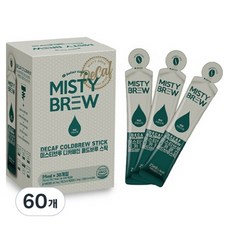 미스티브루 디카페인 콜드브루 스틱 더치커피, 2개, 30개입, 25ml