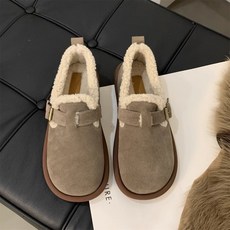 ANYOU여성로퍼 솜신발 여성단화 기모 버켄슈즈 겨울캐주얼화 3colors