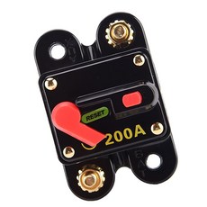 Zeyuan 시스템 보호 12V / 24V / 36V를위한 차 오디오 차단기 리셋 신관 200A, 설명한대로, 검은, 설명한대로