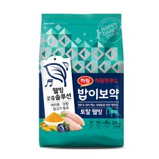 밥이보약 전연령 토탈 웰빙 강아지 건식 사료, 닭, 3.4kg, 1개