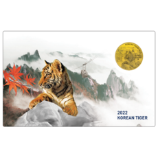 [케이민트] 불리온 골드 카드 (타이거금카드) 2022 0.1oz Korean Tiger Au999 Gold Card