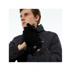 [SALE/30%OFF]LACOSTE레이저 파이핑 지 론 램울 글러브 라코스테 패션 상품 장갑 블랙[RBA_E]