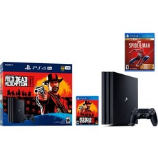 최신 Sony PlayStation 4 Pro 1TB 콘솔 Red Dead Redemption 2 번들 (게임 포함) / Marvel 's Spider-Man : Game of the Year, 1, 단일옵션