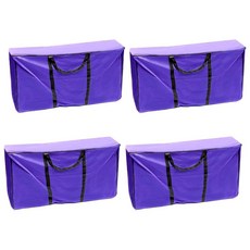 Qwk QWORK Hay Bale 보관 가방 4팩 420D 말 가축 건초 베일 백 대형 토트 접이식, 4 pack, 4개