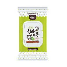 에티펫 치아깨끗 30매 물티슈, 10팩, 30개입