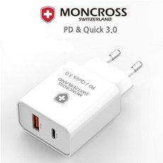 몽크로스 아이폰12 고속 충전기 PD & USB 듀얼포트 미니 프로 맥스 급속충전 20W, W20