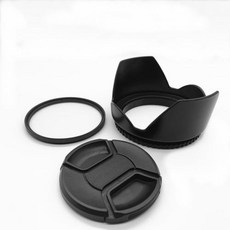 렌즈 후드 캡 UV 필터 58mm 삼성 NX10 NX11 NX100 18-55mm, [04] 3in1, 4)3in1, 1개