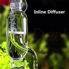 이산화탄소발생기 수족관용품 수족관 수생 인라인 디퓨저 16/22 유리 CO2 분무기 버블 리액터 인젝터 심은 물고기 탱크, 1개