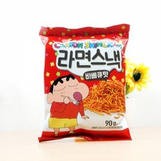 크레용 신짱 짱구 라면스낵 바베큐맛 90g, 1개