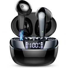 ROMOKE 맨투맨 유선 이어폰 게이밍 줄꼬임방지 Wireless Earbud Bluetooth 5.3 Headphones 35H HiFi Sterero Earbud with