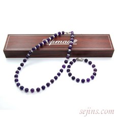 천연자수정목걸이