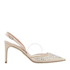  Rene Caovilla 르네 카오빌라 Gem-Embellished Slingback Pumps 펌프스 Brand Size 38 ( US 8 ) 