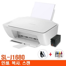 삼성복합기SL-J1680 가정용 프린터기 인쇄.복사.스캔 칼라 잉크젯 복합기. 무한잉크(옵션)