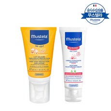 무스텔라 선 로션 SPF 50+ 40ml + 수딩 모이스처라이징 크림, 단품없음