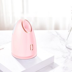 세면기 가정용 수분미용기 미스트 얼굴열개 모공열개 디톡스 스팀팩 열분사 소형휴대용 얼굴스팀 얼굴스팀기 안면스티머, 분홍 [나노 미스트/소형휴대/모공독소배출]