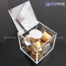 성림아크릴 호환 커피 캡슐 보관함 아크릴 투명 커피BOX 케이스, CHBOX_80X80X80, 1개