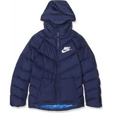 Nike Kids B Nsw Parka Down OW Sport Jacket-Midnight Navy / Midnight Navy / Midnight Navy / (White)