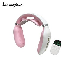 Liusanyuan 편안한 목 안마기 무선 제어 작은부피 USB 충전, 핑크