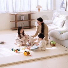 층간소음 거실폴더매트 200x280 빅사이즈 유아 항균매트 옐모 메가매트, 퓨어그레이