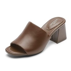 Rockport 여성용 Farrah 슬라이드 펌프스 탠 가죽