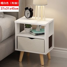 침대 협탁 원목 사이드 테이블 조립형 서랍형 침대옆, 화이트2_조립식