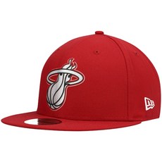 [미국정품] 427916 뉴에라 NBA 스냅백 캡모자 Miami Heat New Era Back Half 9FIFTY Snapback Hat - Red