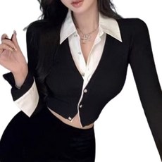 여성 셔츠 레이어드 긴팔티 RU-940