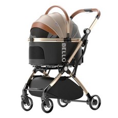 벨로 트롤리 분리형 애완 동물 알루미늄 합금 베어링 접이식 중형견 고양이 20kg