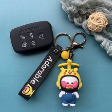 죽도집 XE XF XJ F-PACE F-TYPE XFL XJL자동차열쇠 세트가방 케이스 귀여운, T07-5.대나무잠자리 가죽(블랙)